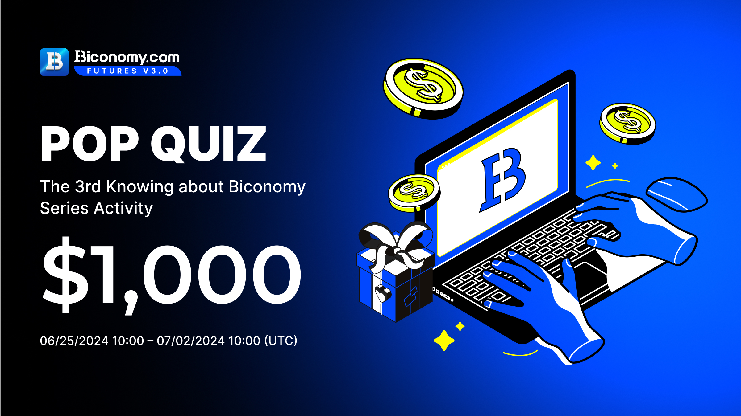 Twitter post -  Pop Quiz  3rd Knowing about Biconomy Series Activity.jpg