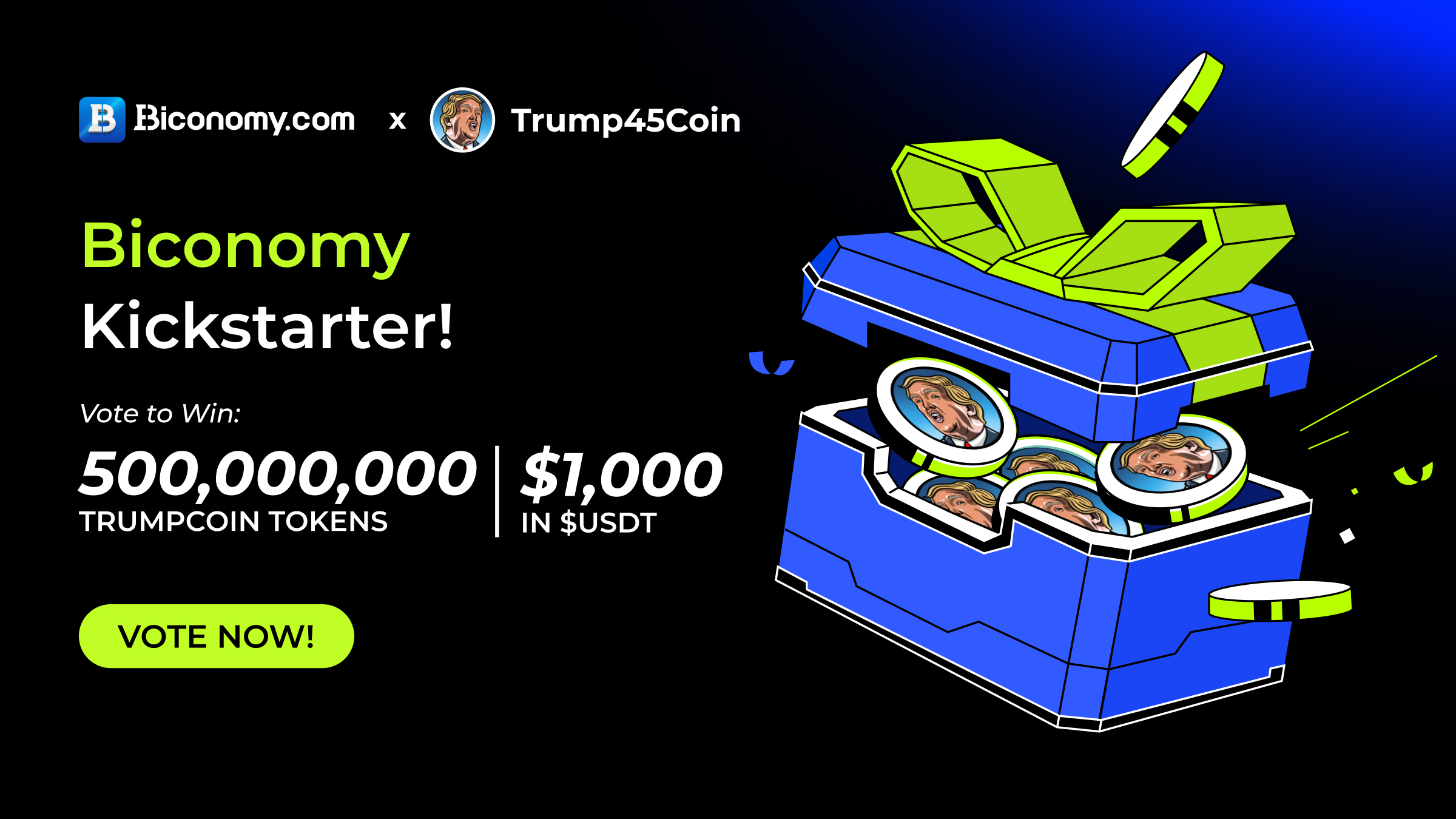 Twitter post - Kickstarter! Biconomy  Trump45Coin.jpg