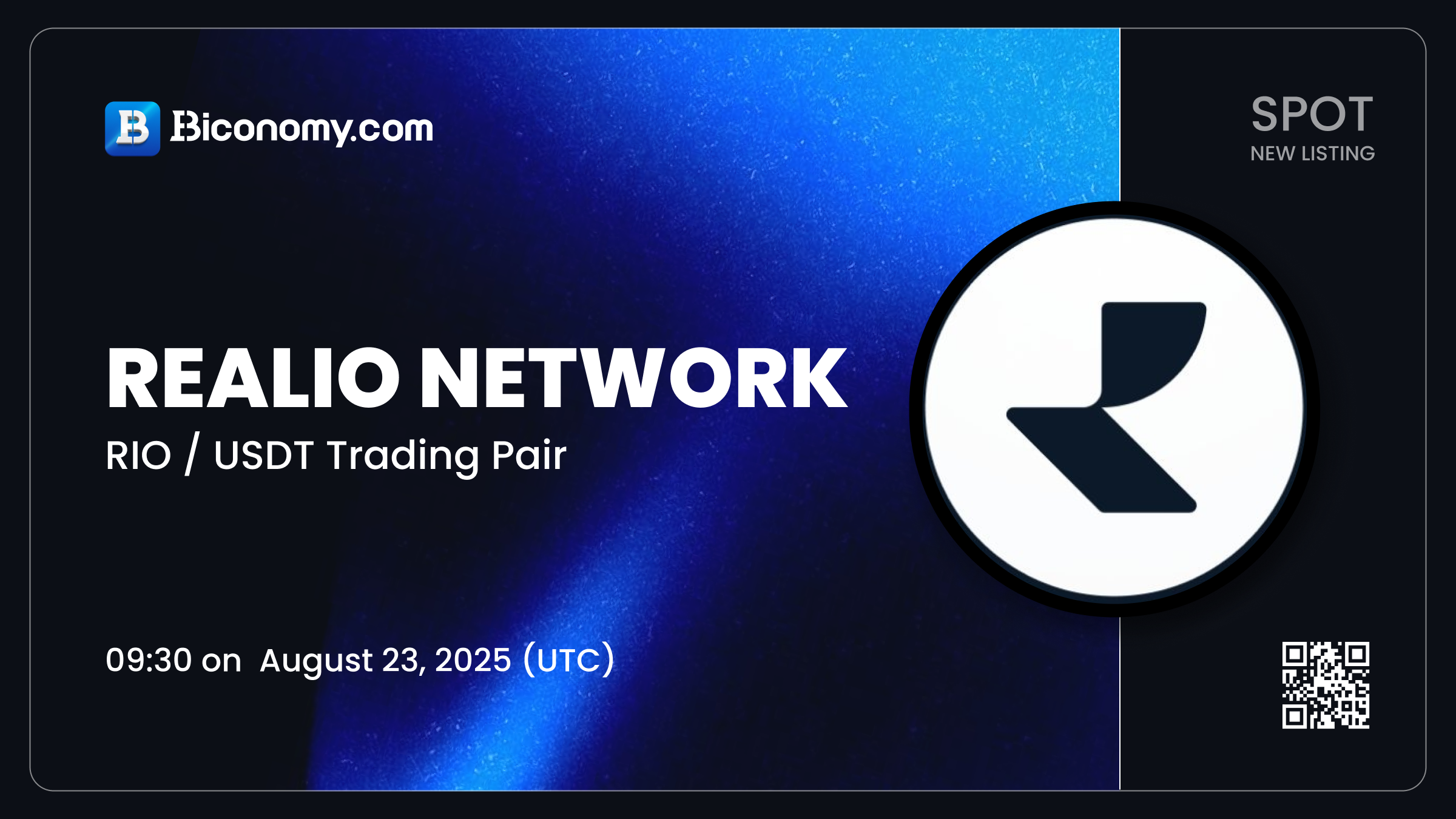 Biconomy.com New Listing Realio Network(RIO) for Spot Trading! – Biconomy |  Support Center