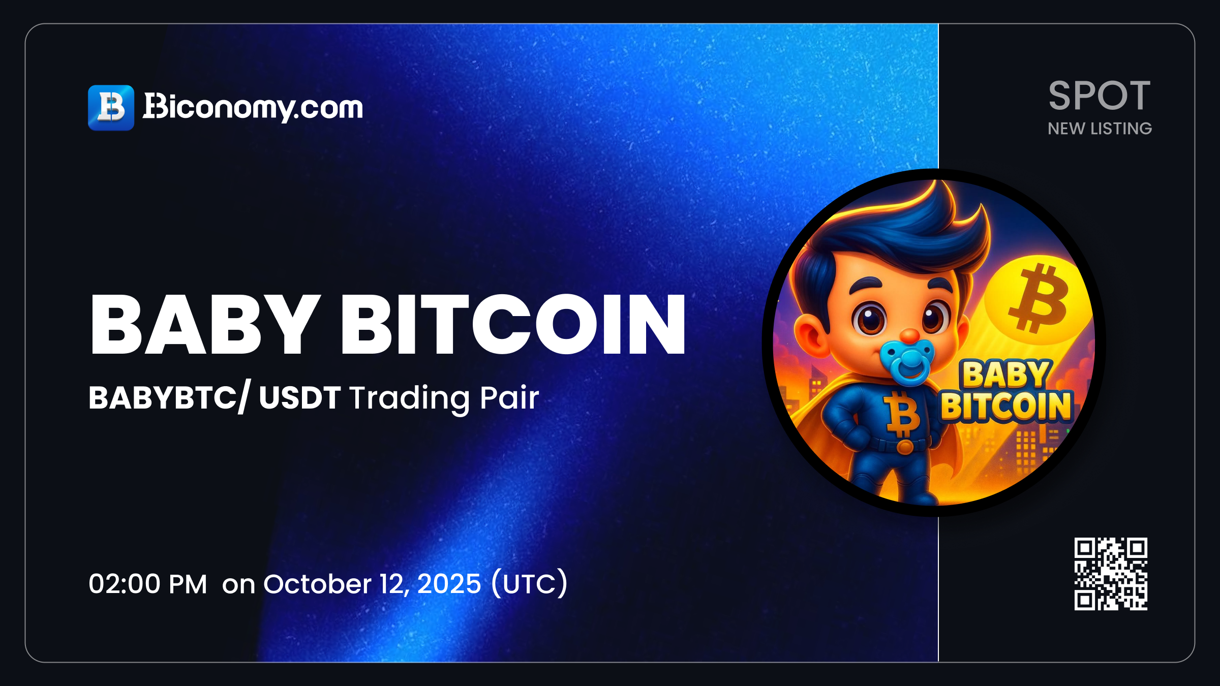 Biconomy.com New Listing Baby Bitcoin (BABYBTC) for Spot Trading! –  Biconomy | Support Center