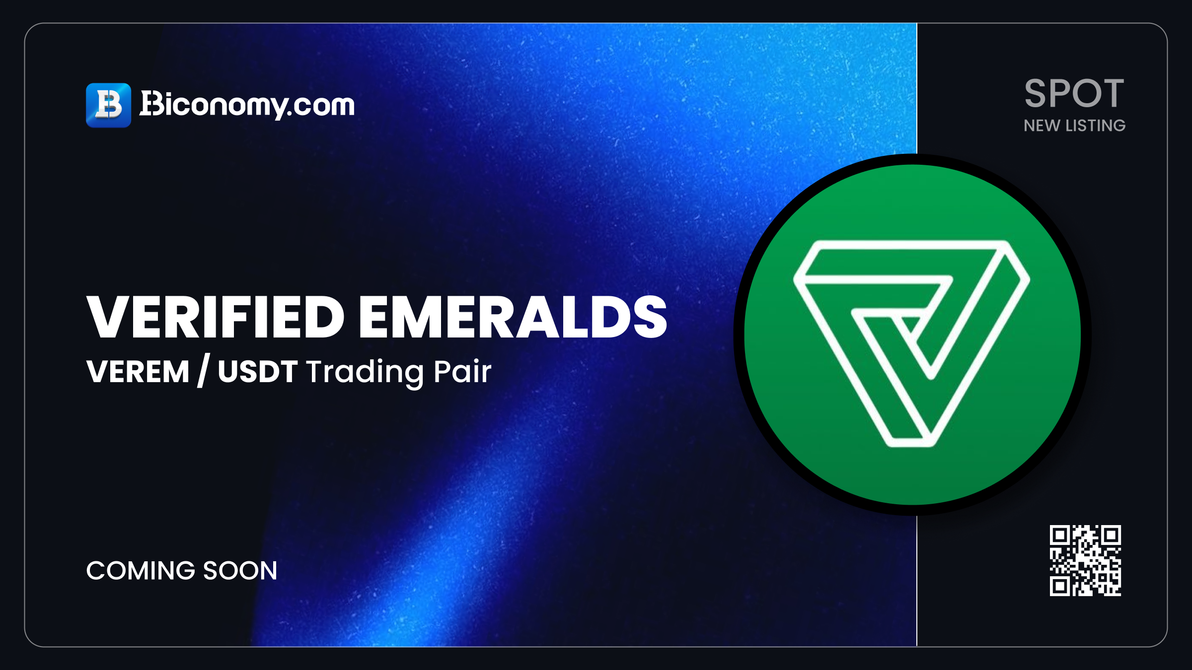 Biconomy.com New Listing Verified Emeralds(VEREM) Coming Soon! – Biconomy |  Support Center