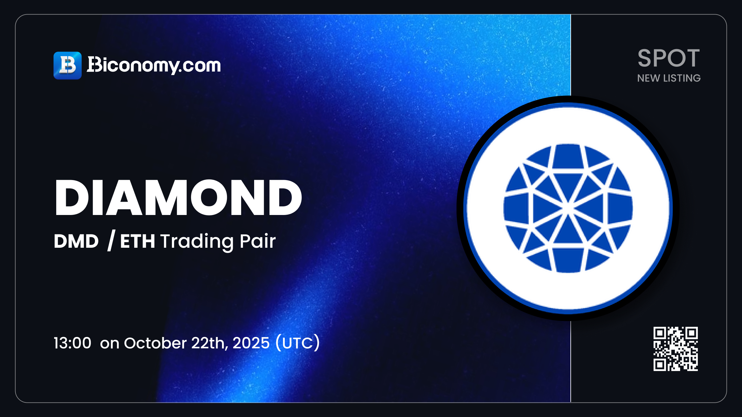 Biconomy.com New Listing Diamond(DMD) for Spot Trading! – Biconomy |  Support Center