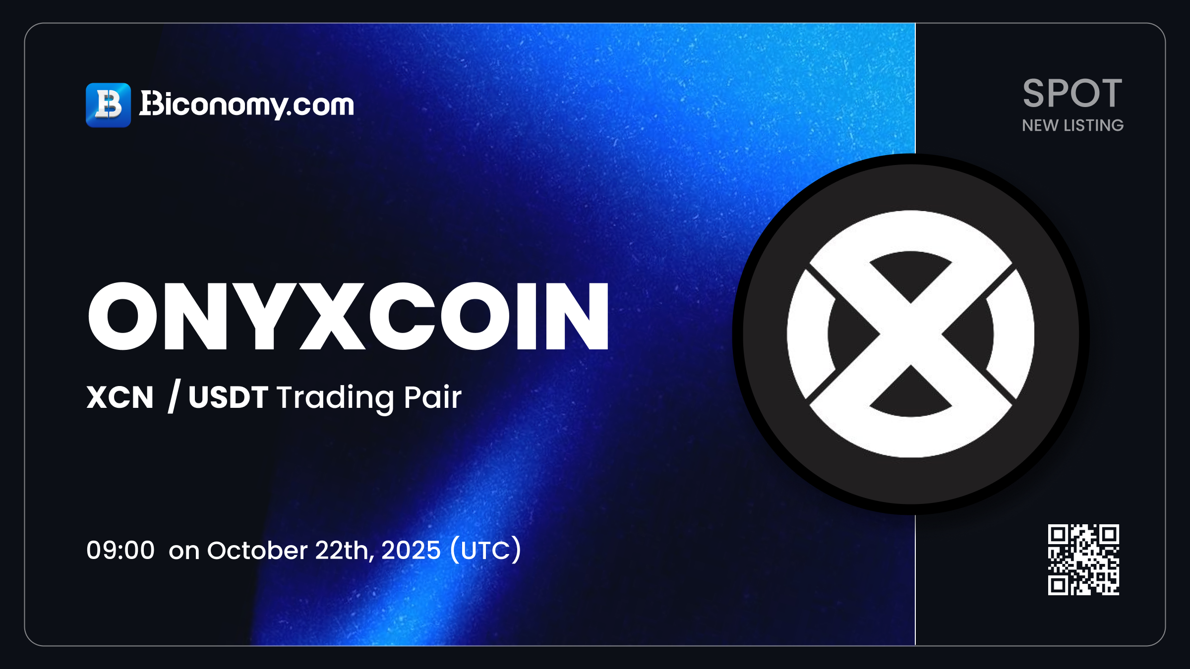 Biconomy.com New Listing Onyxcoin (XCN) for Spot Trading! – Biconomy |  Support Center